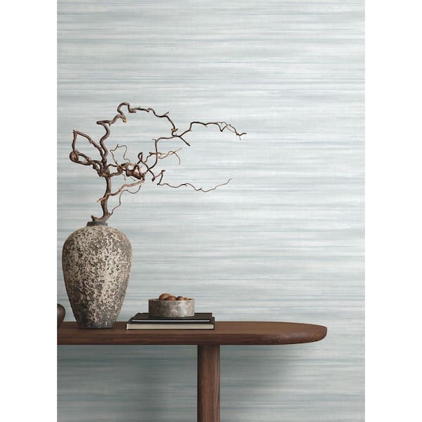 Brushed Linen Light Blue Wallpaper