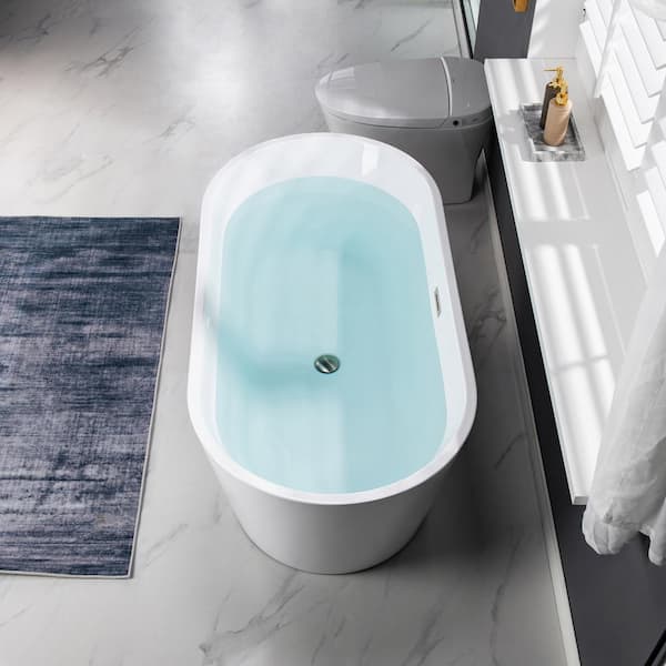 WOODBRIDGE Belleville 54 in. Acrylic FlatBottom Double Ended