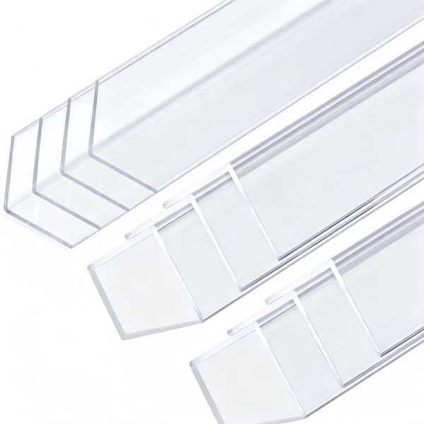 2-3/8 in. x 48 in. Wall Corner Protector Guards, Vinyl Corner Trim Molding for Door, Furniture, Cabinet (10-Pack)