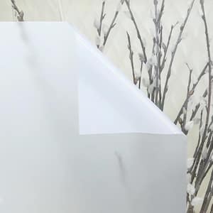 3 ft. x 6.5 ft. Non Adhesive Frosted White Privacy Window Film