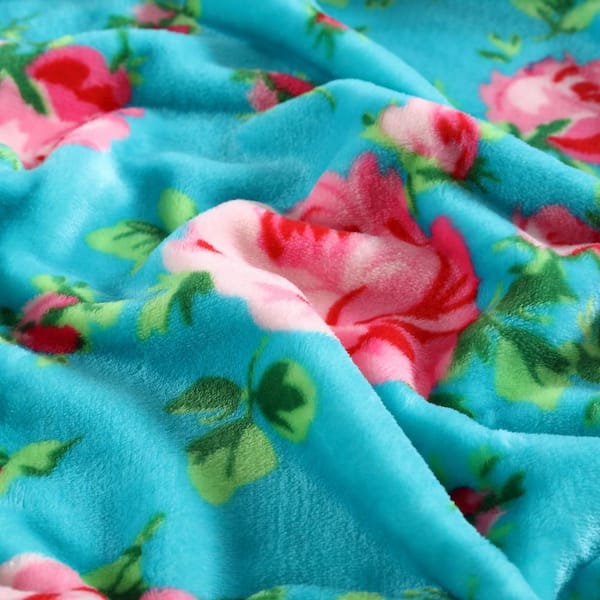 BETSEY JOHNSON Bouquet Day 1-Piece Blue Ultra Soft Plush