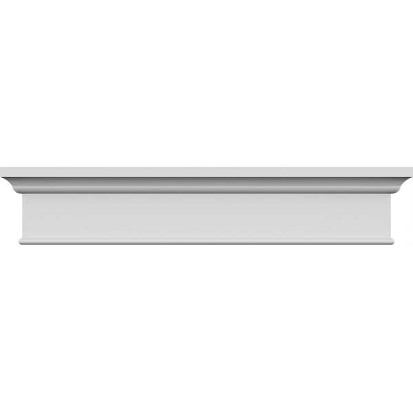 Ekena Millwork 1/2 in. x 132 in. x 6-1/8 in. Polyurethane Panel Crosshead Moulding
