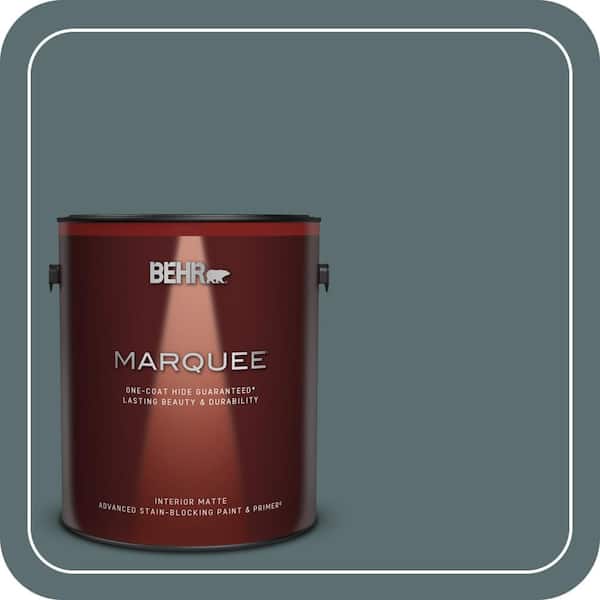 BEHR MARQUEE 1 gal. #ECC-58-3 Unreal Teal Matte Interior Paint & Primer