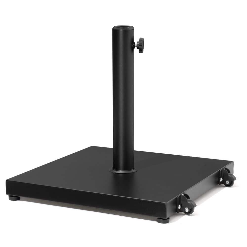 43 lb. Heavy Duty Concrete Patio Umbrella Base with Wheels, Black Square Market Umbrella Stand for Outdoor price history on PriceWatchPro