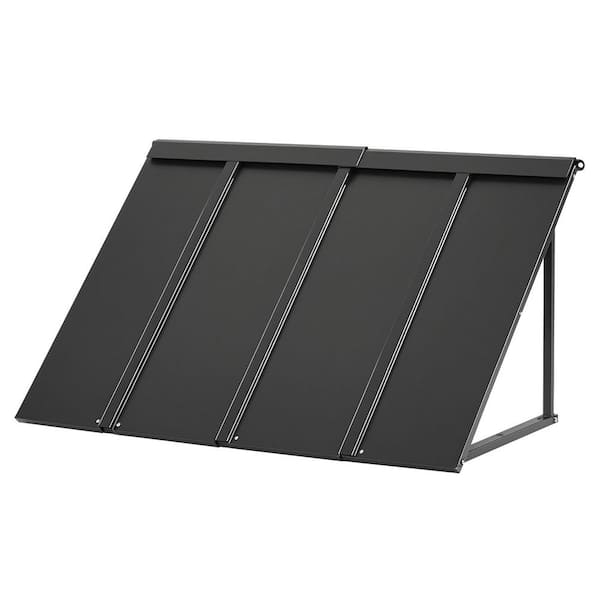 1 Piece 44 x 24 in., for Sunlight Protection Suitable for Balconies Fixed Metal Window and Door Awning Canopy Set