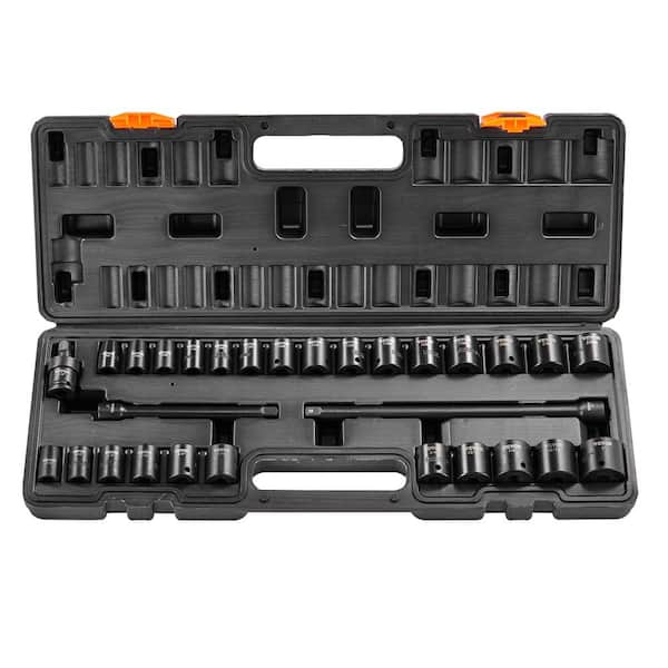 SKYSHALO 3/8 in. Impact Sockets Set 6 Point Drive Bit