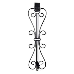 Black Metal 5 in. Artificial - 19 in. Artificial Adjustable Wreath Hanger (Elegant Design)
