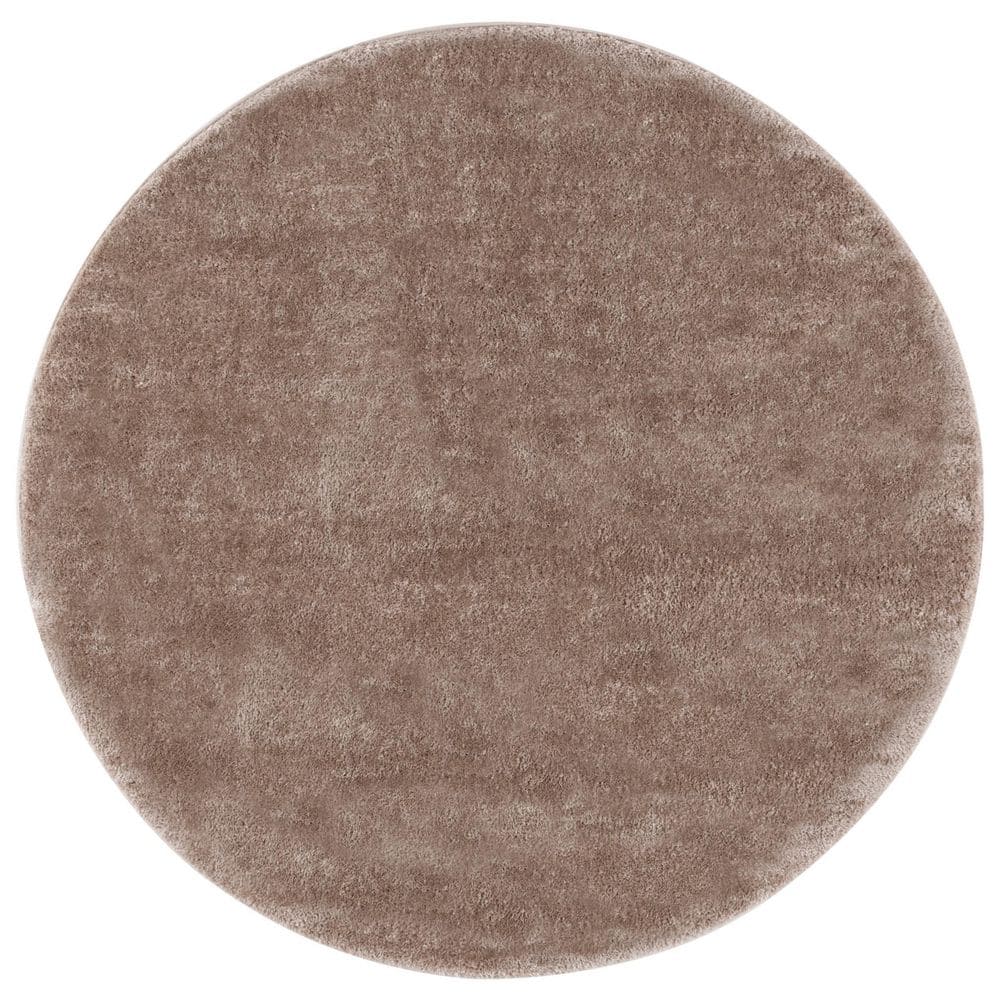 Penelope Shag 7 ft. x 7 ft. Taupe Modern Solid Round Area Rug price history on PriceWatchPro