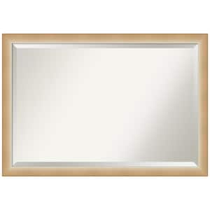 Medium Rectangle Eva Ambre Gold Beveled Glass Modern Mirror (27.25 in. H x 39.25 in. W)