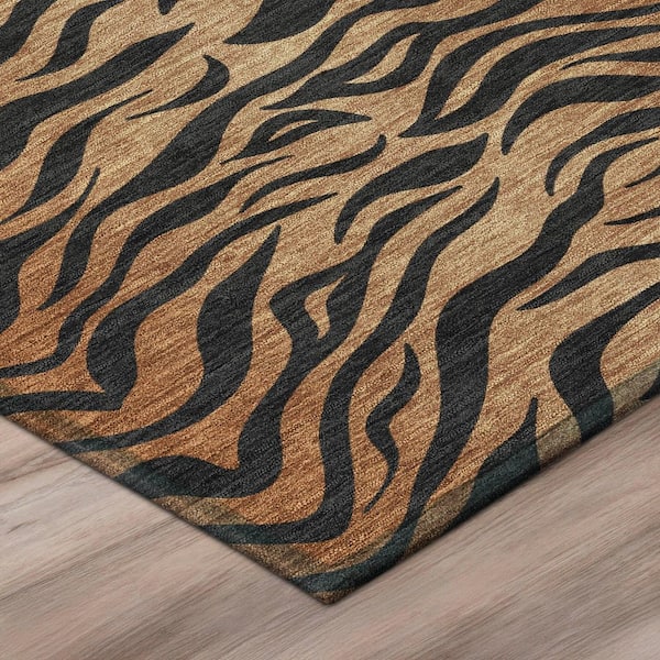 Chantille Machine Washable Indoor/Outdoor Abstract ACN2925 Rust 8 ft. x 10 ft. Area Rug