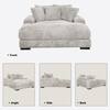 PRIMO INTERNATIONAL Cocoon Grey Polyester with Cupholder and USBs Oversized Track Arm Chaise Lounge 65522