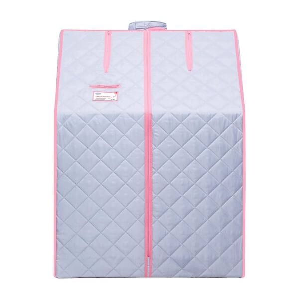 Whatseaso Half body Infrared Sauna Box for Spa Detox at Home PVC Pipe Connector with Safe FCC Certification in Grey