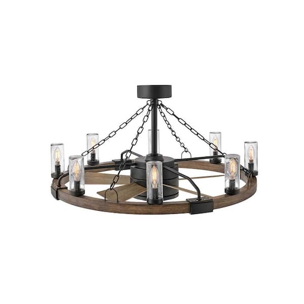 Sawyer 36 in. Indoor/Outdoor Matte Black Ceiling Fan with Wall Switch
