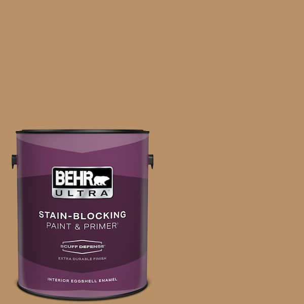 BEHR ULTRA 1 gal. #S260-5 Almond Roca Extra Durable Eggshell Enamel Interior Paint & Primer