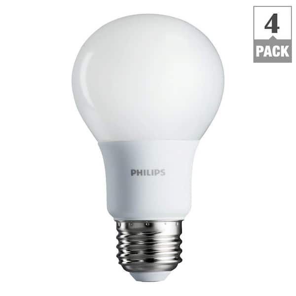 Philips 60W Equivalent Soft White A19 LED Light Bulb (4-Pack)