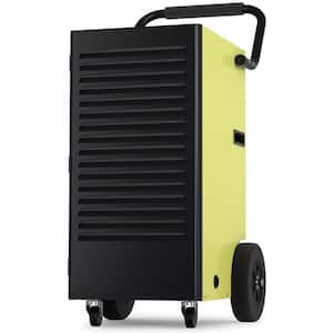 150 pt. 4000 sq.ft. Industrial Commercial Dehumidifier in Yellows / Golds with Drain Hose and 1.45 Gallon Water Tank