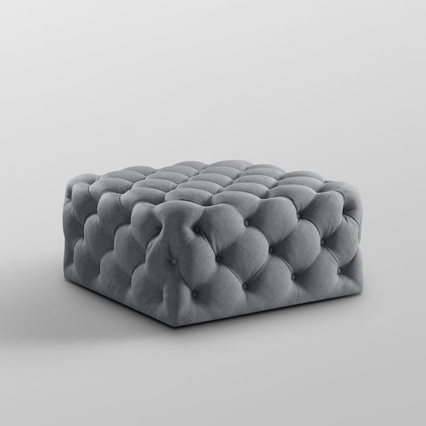 Foot Stool: 334.63'' Wide Tufted Square Cocktail Ottoman – GKW Retail