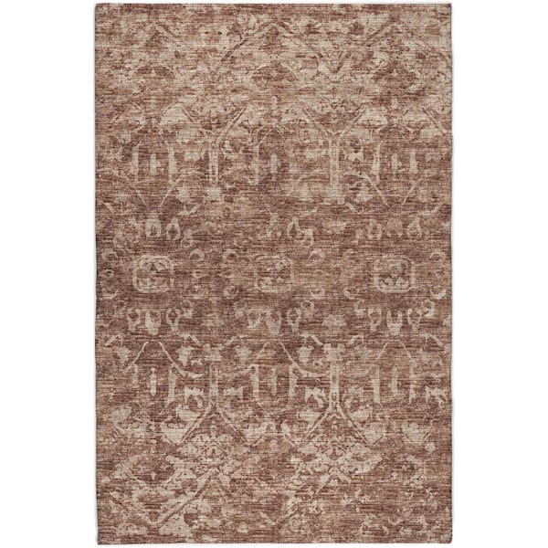 Dream Shag Premium Machine Washable Abstract ADS40 Chocolate 9 ft. x 12 ft. Area Rug