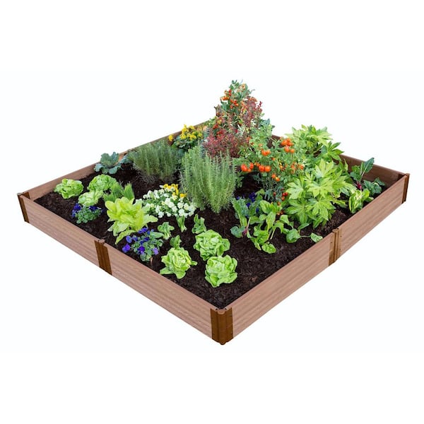 Frame It All Classic Sienna Raised Garden Bed 8' x 8' x 11" - 1" profile