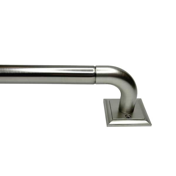 Versailles Home Fashions 48 in. - 86 in. Adjustable Single 1 in. Dia Blockout Rod in Brushed Nickel