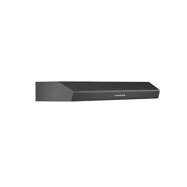 Breeze II 36 in. 400 CFM Convertible Under Cabinet Range Hood with LED Lights in Black Stainless Steel