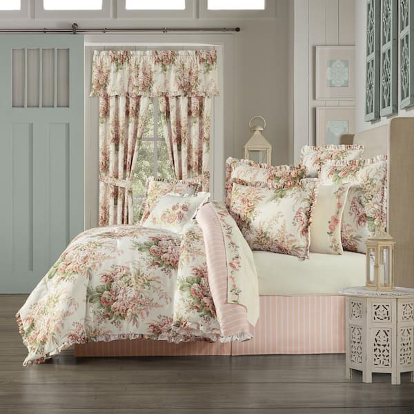 Unbranded Estelle Coral Polyester California King 4-Piece Comforter Set
