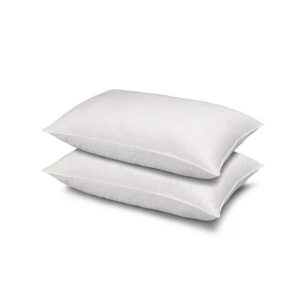 ELLA JAYNE Soft Dobby Windowpane 300 Thread Count 100% Cotton Queen Size Pillow Set of 2