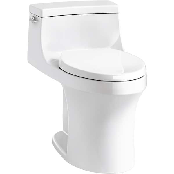 1 28 Gpf Single Flush Elongated Toilet, One Piece Round Toilet Home Depot