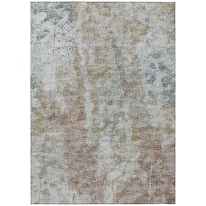 Accord Blue 5 ft. x 7 ft. 6 in. Abstract Indoor/Outdoor Washable Area Rug