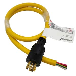 4 ft. 12/5 20 Amp, Yellow 120-Volt/208-Volt Twist Lock NEMA L21-20 Replacement Power Cord (L21-20P to 3-Wire), UL Listed