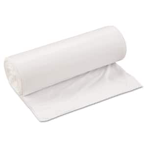 33 in. x 39 in. 33 Gal. 0.8 mil White Low-Density Commercial Trash Can Liners (25-Bags/Roll, 6-Rolls/Carton)