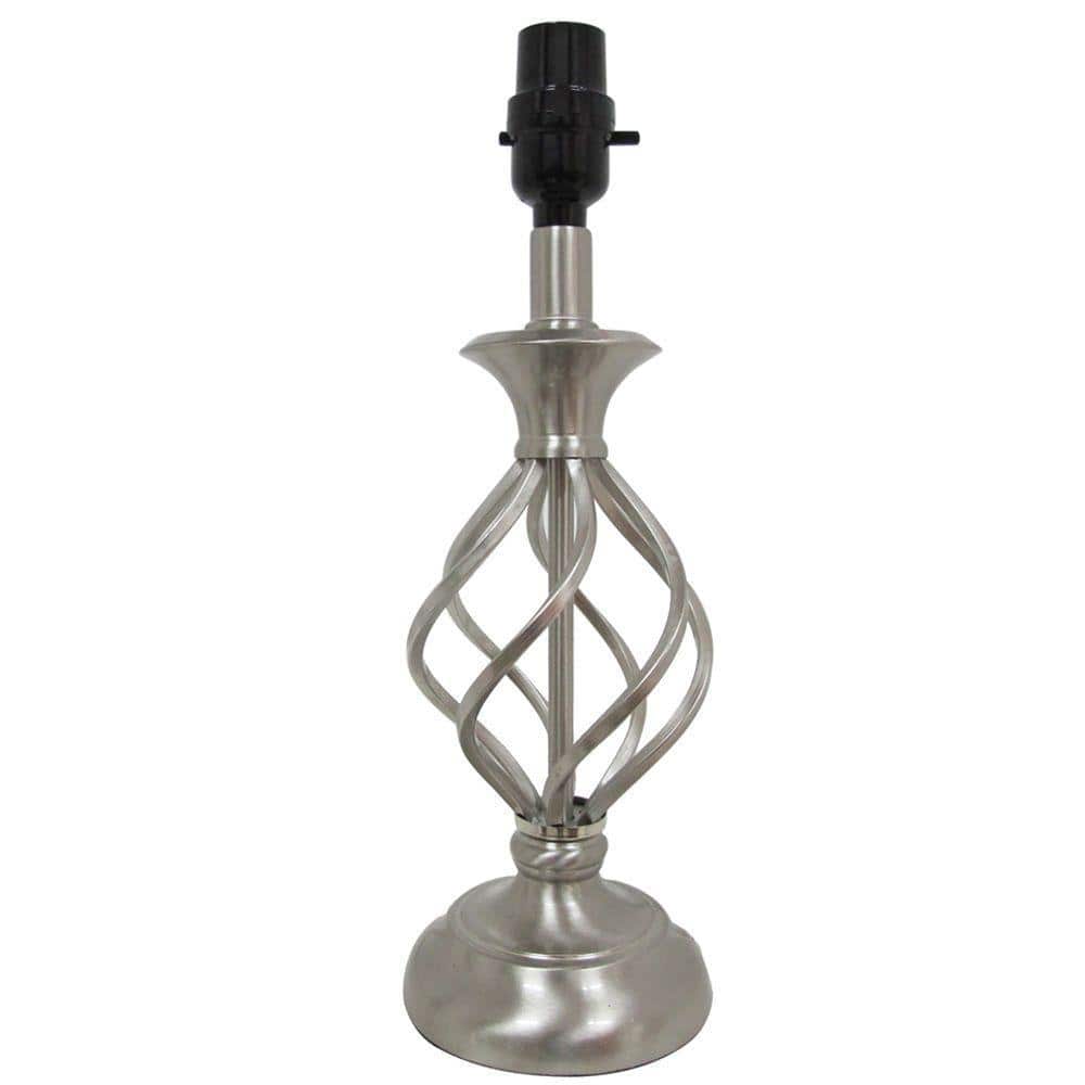 Hampton Bay Mix and Match 13.75 in. Brushed Nickel Birdcage Accent Lamp