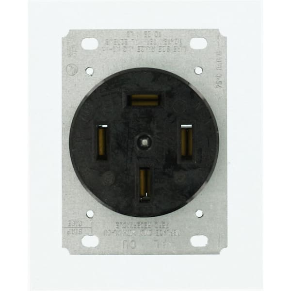 Leviton 60 Amp 120/208-Volt Flush Mounting Non-Grounding Outlet, Black