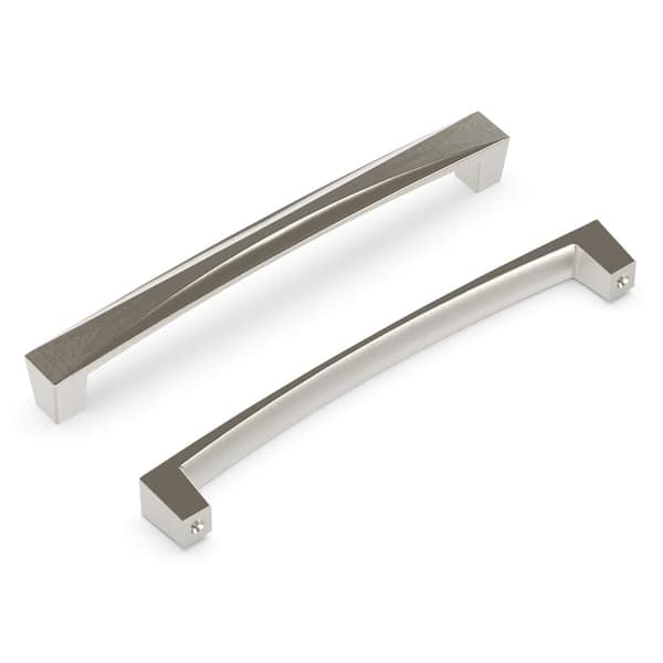 Crest Collection 6-1/4 in. (160 mm) Satin Nickel Finish Cabinet Drawer/Door Pull