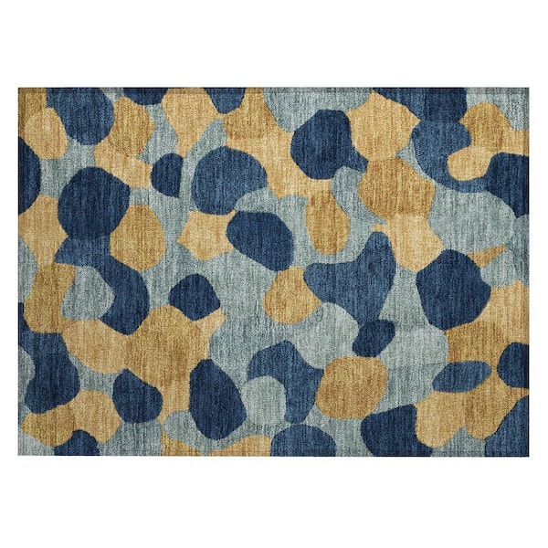 Chantille Machine Washable Indoor/Outdoor Abstract ACN3030 Gold 2 ft. x 3 ft. Accent Rug