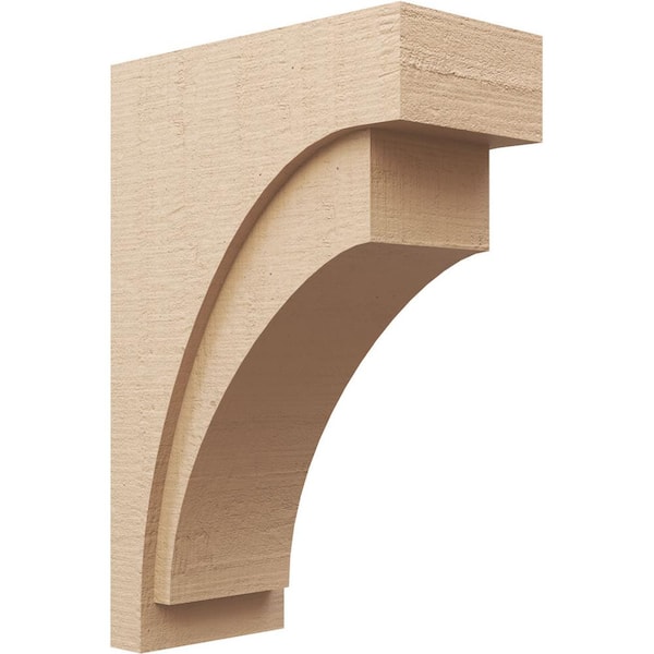 Ekena Millwork 12 in. x 36 in. x 24 in. Classic Rivera Rough Cedar Woodgrain TimberThane Corbel, Primed Tan