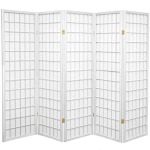 5 ft. White 5-Panel Room Divider
