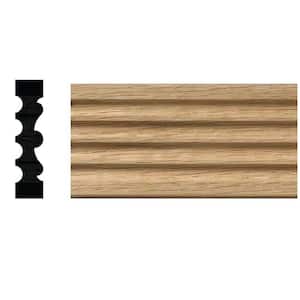 1/2 in. x 2-1/8 in. x 84 in. Natural Oak Fluted Victorian Casing Moulding