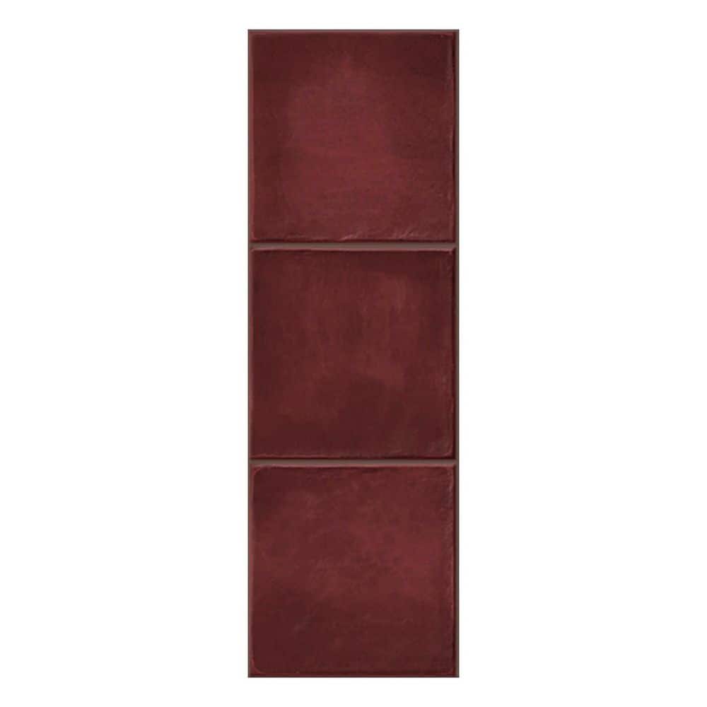 Spanish Amaris Red 4 in. x 12 in. Glazed Semi-Glossy Zellige Look Porcelain Wall Tile Sample price history on PriceWatchPro
