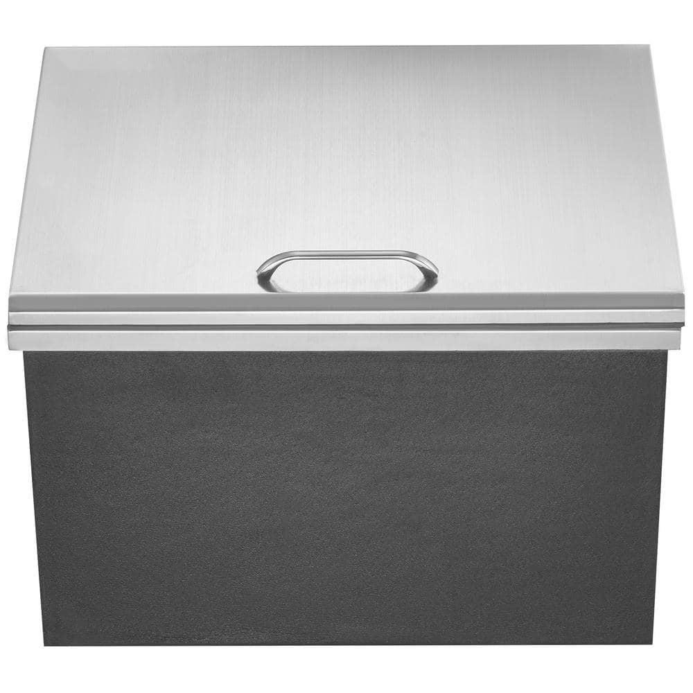 Drop in Ice Chest, 20 L x 16 W x 13 in. H Stainless Steel. Commercial ice bin with hinged cover, 40 qt. for kitchen price history on PriceWatchPro