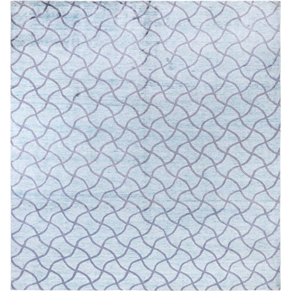Modern-Contemporary Green 9 X 12 Hand-Knotted Silk Indoor Area Rug price history on PriceWatchPro