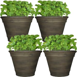 20 in. Sable Franklin Resin Outdoor Flower Pot Planter (4-Pack)
