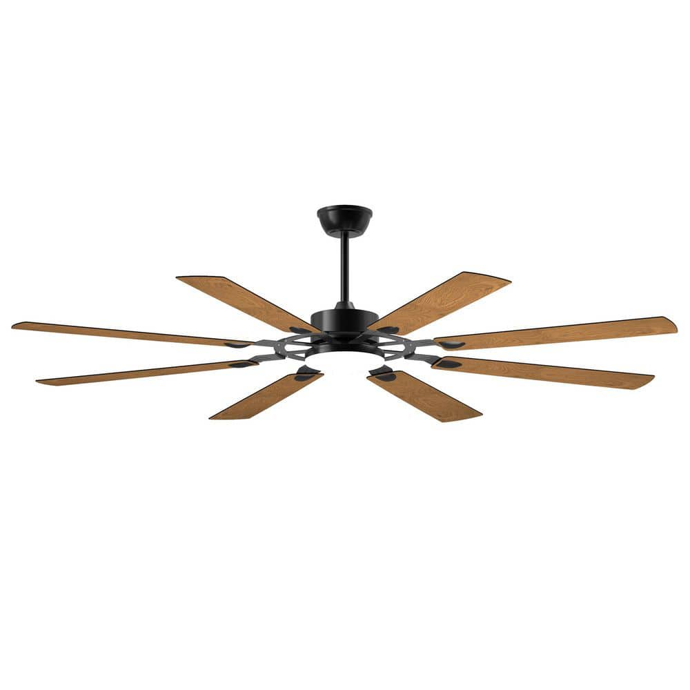 71.7 in. Black and Walnut PlyWood Windmill Downrod Mount Ceiling Fan with Light, Remote Reversible Fan Blades price history on PriceWatchPro