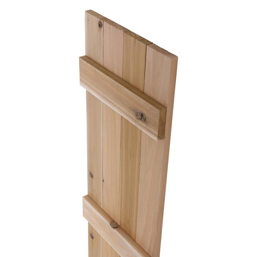 Dirty Blonde Cedar Board and Batten Exterior Shutters, 14x84