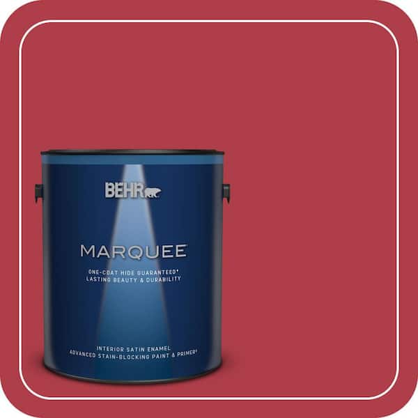 BEHR MARQUEE 1 gal. #140B-7 Frosted Pomegranate Satin Enamel Interior Paint & Primer