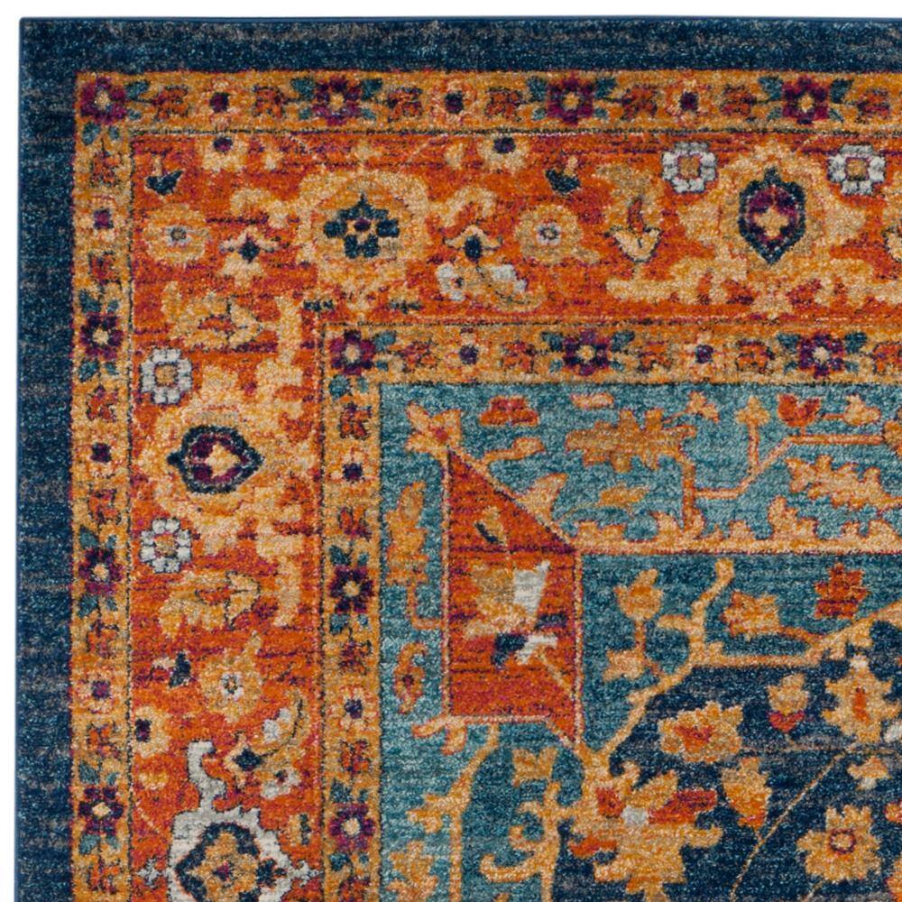 Evoke EVK275 Power Loomed Indoor Area Rug - Blue/Orange - 8'x10' - Safavieh