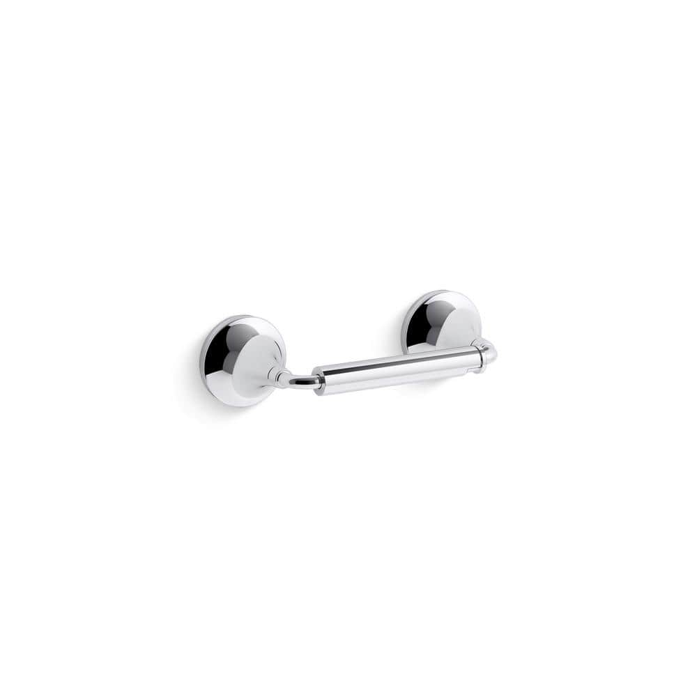 Polished Chrome Pivoting Toilet Paper Holder with Round Escutcheon