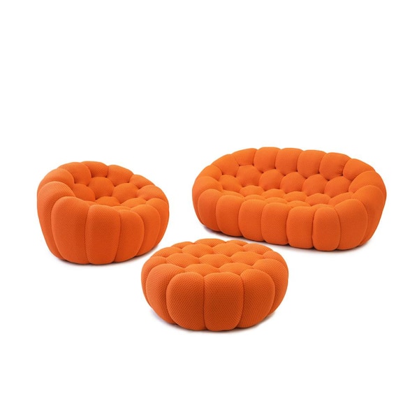 Reviews for Magic Home (3-Piece) Bubble Sofa, 78 in. Orange