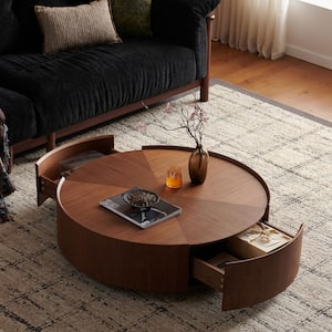 Noble House Stacey 36.61 in. Reddish Brown Specialty Wood Coffee