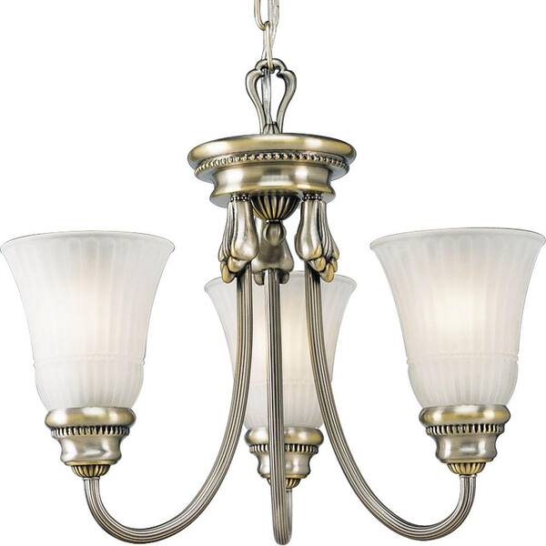 Progress Lighting Huntington Collection Colonial Silver 3-light Chandelier-DISCONTINUED